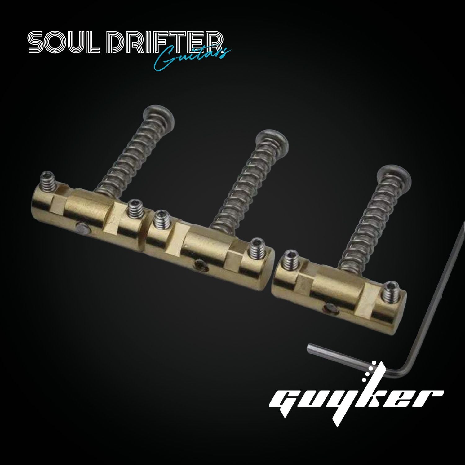 Guyker Brass Compensated Tele Saddle Set Vintage Style  10.8mm