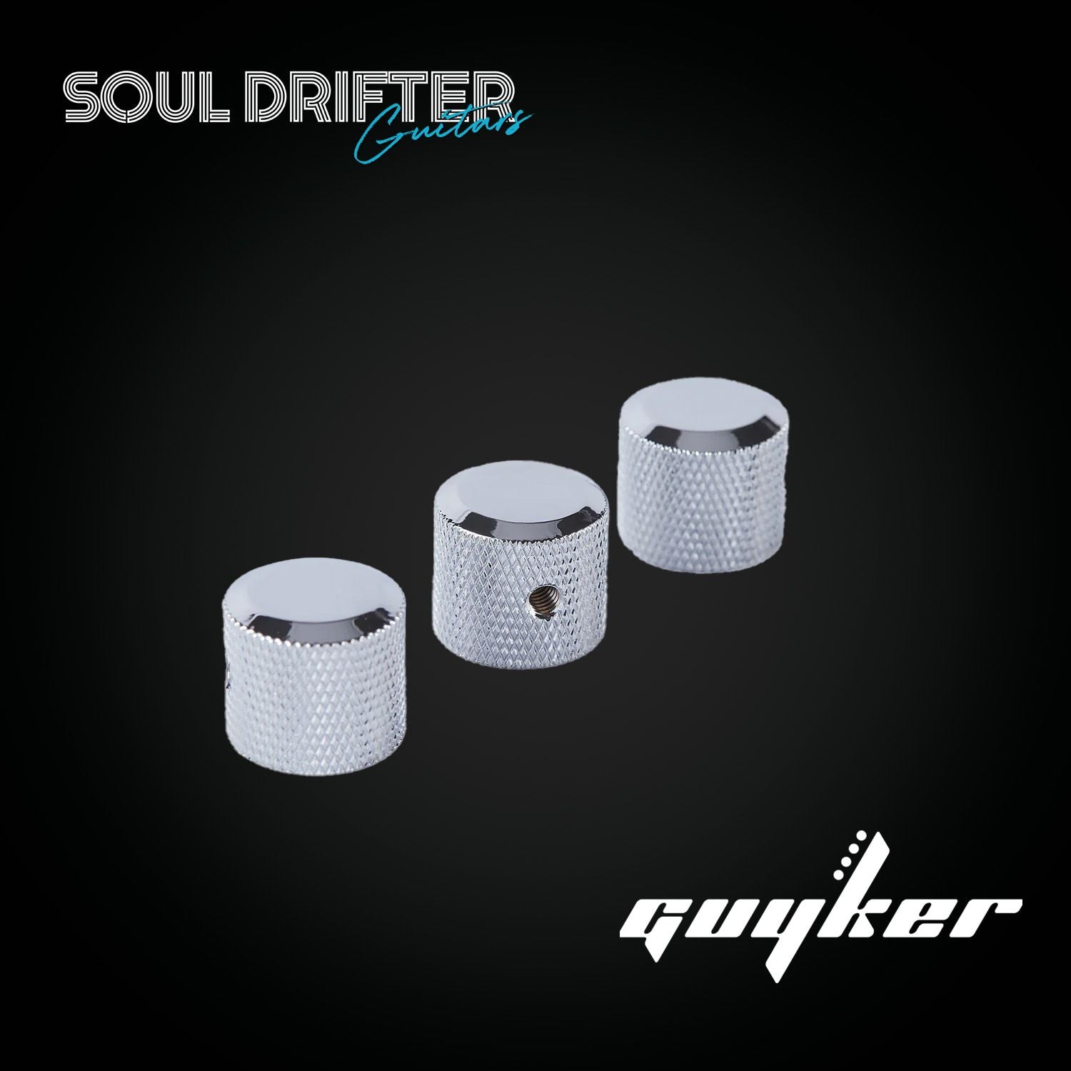 Guyker CKB003 High Grade GUYKER Electric Guitar / Bass Knobs - Chrome