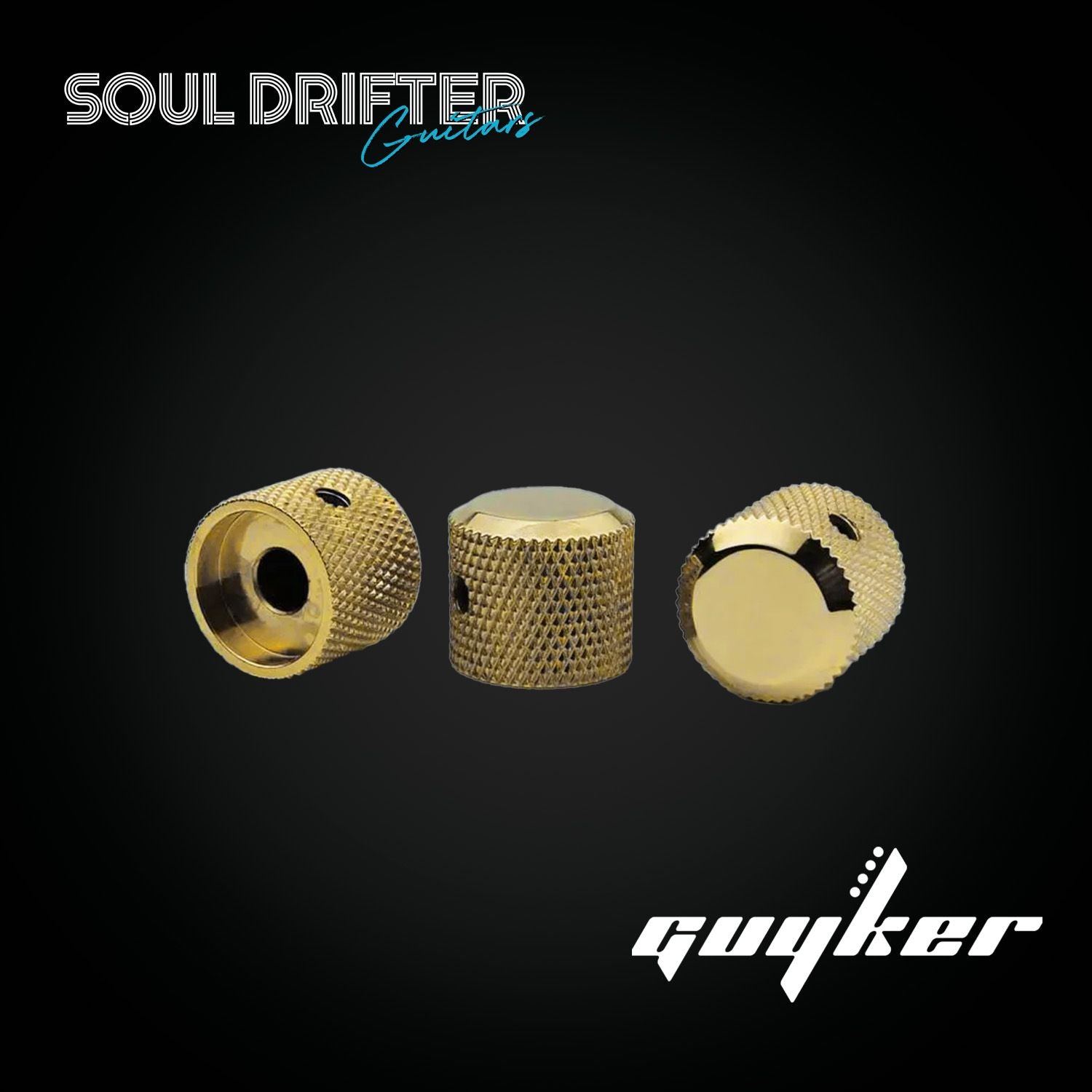 Guyker CKB003 High Grade GUYKER Electric Guitar / Bass Knobs - Gold