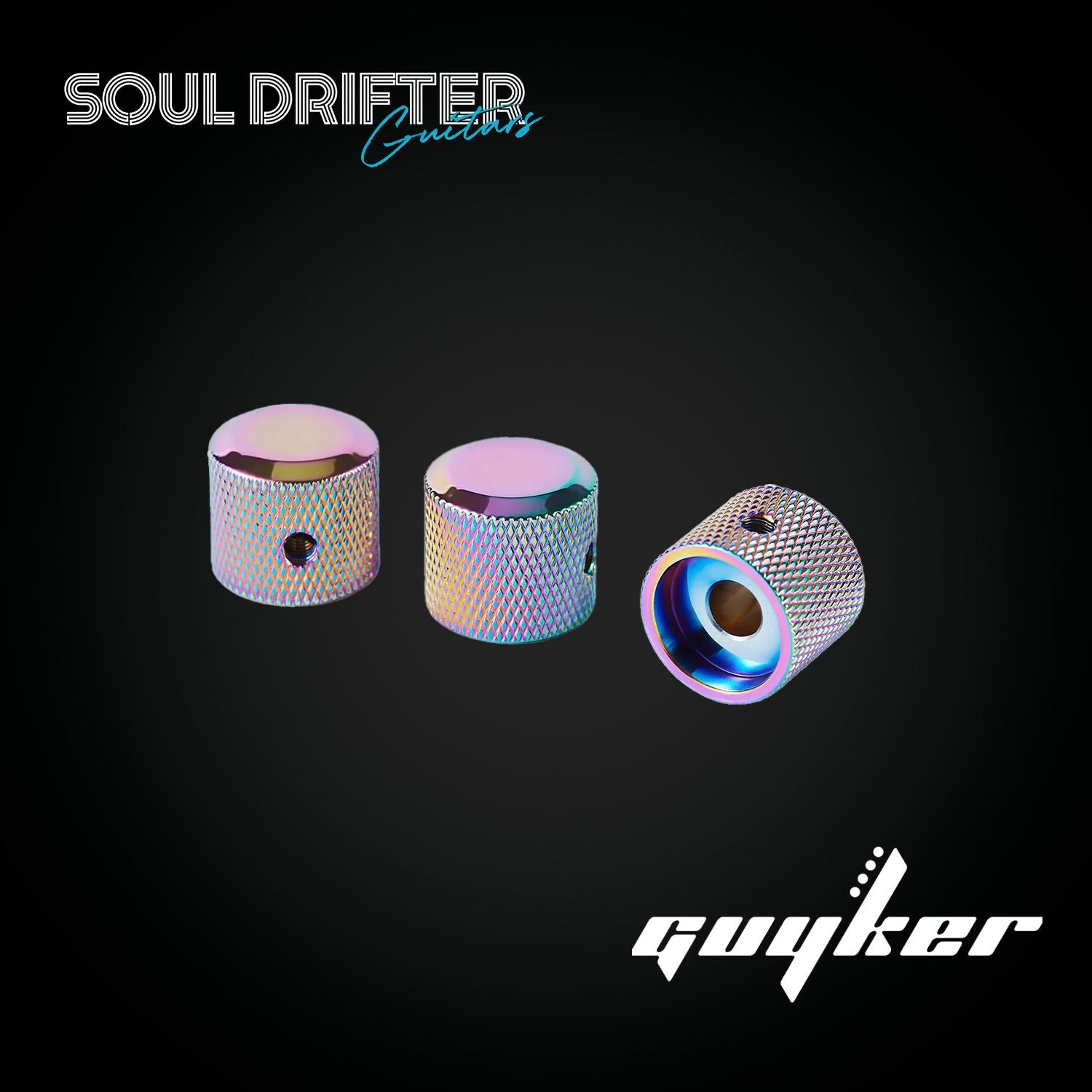 Guyker CKB003 High Grade GUYKER Electric Guitar / Bass Knobs - Rainbow