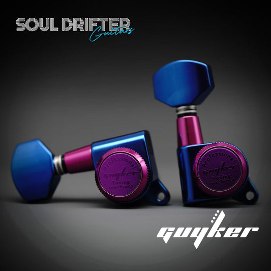 Guyker GK-D-07SP Dopamine Color Locking String Guitar Tuners - Blue/Purple/Blue