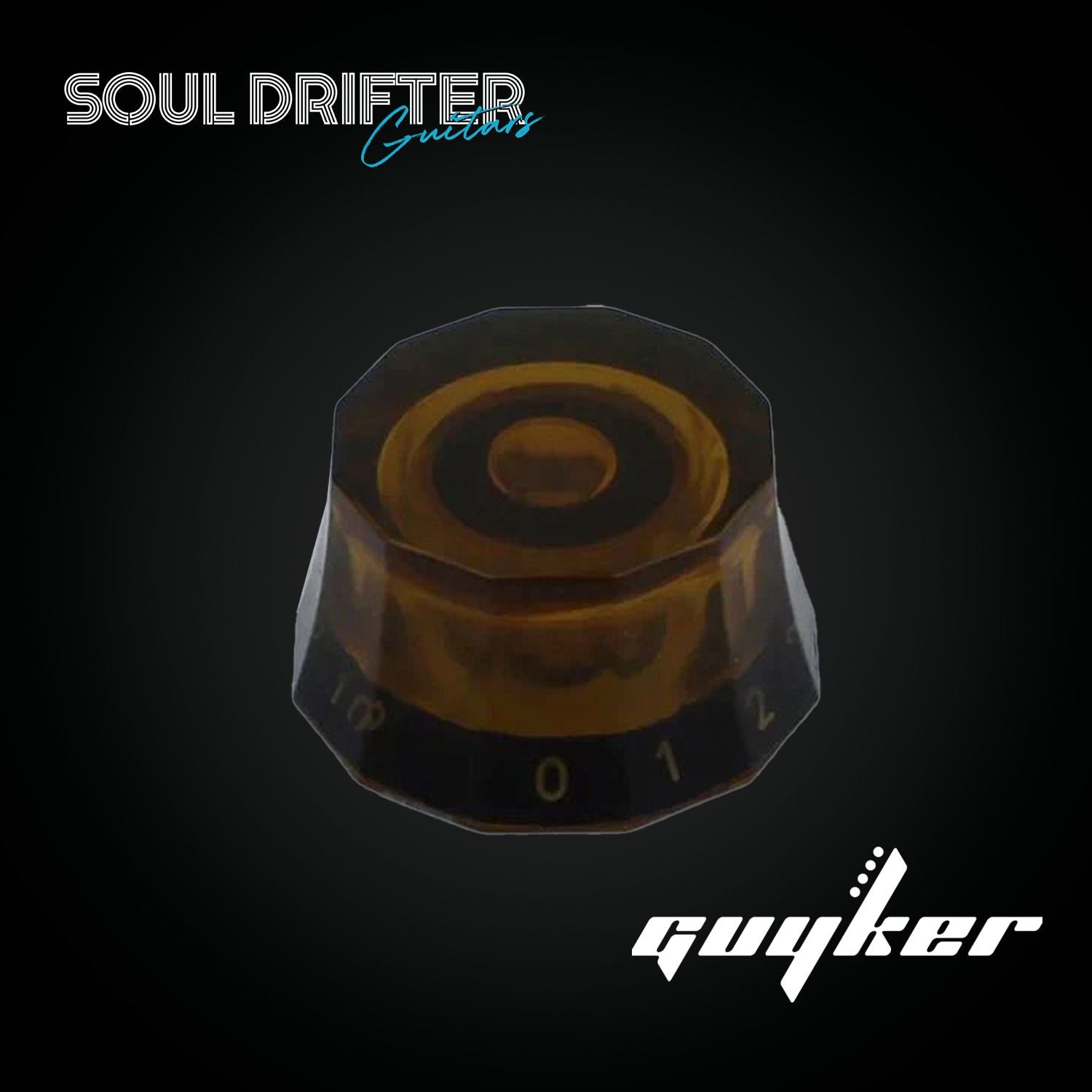 Guyker PRS Control Knobs Volume Tone Buttons For Electric Guitar - Brown