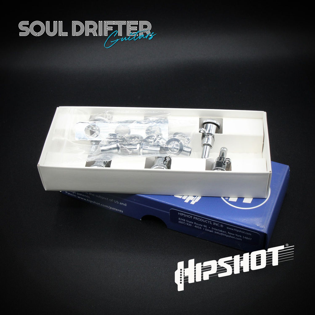 Hipshot Guitar Tuner Upgrade Kit 6 Inline Grip-Lock Closed - Chrome (6K1EL0C)
