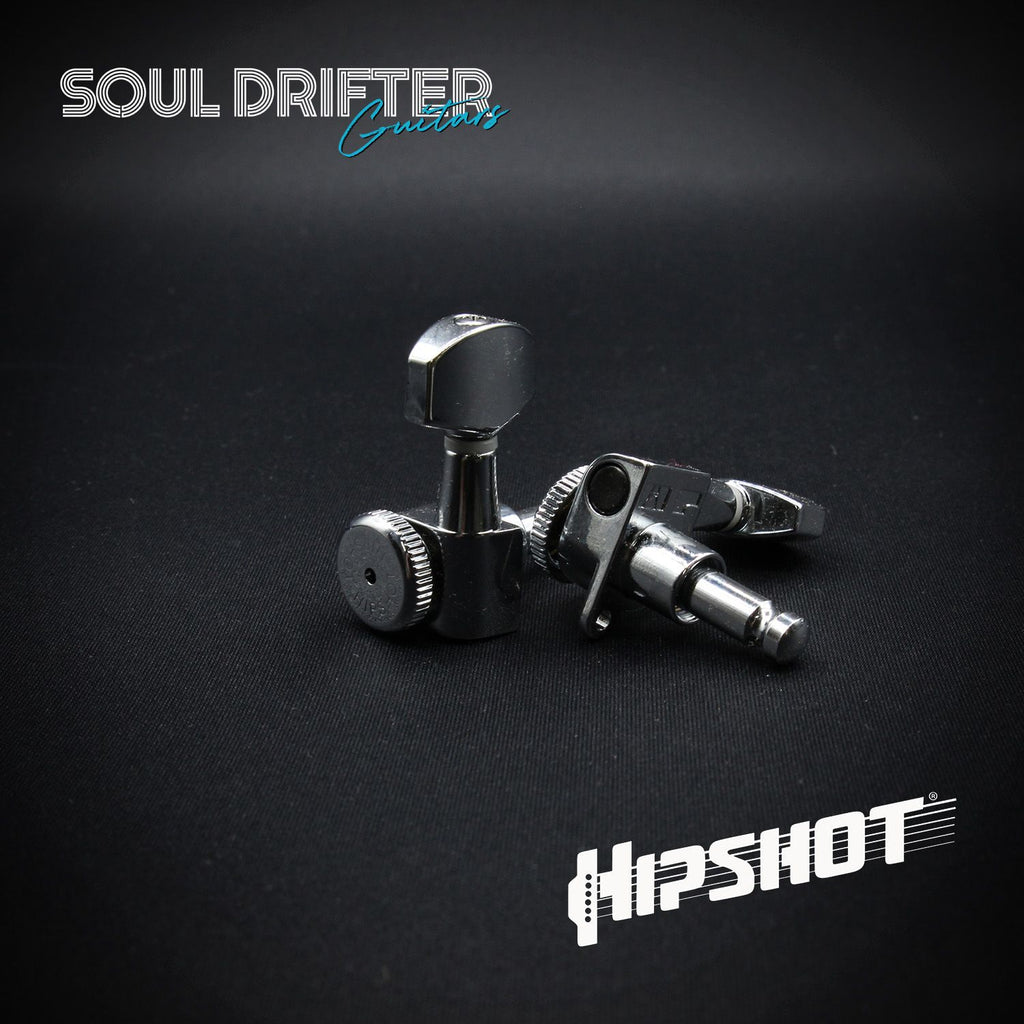 Hipshot Guitar Tuner Upgrade Kit 6 Inline Grip-Lock Closed - Chrome Treble (6K1EL0CT)
