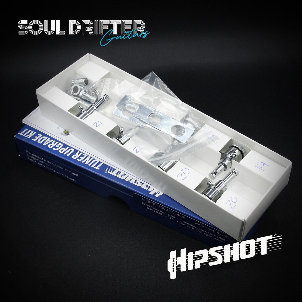 Hipshot Guitar Tuner Upgrade Kit 6 Inline Grip-Lock Closed - Chrome Treble (6K1EL0CT)
