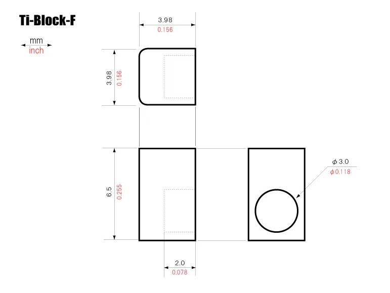KTS Ti-Block-F Insert Block for Floyd Rose® Style Tremolo