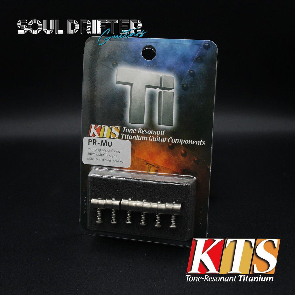 KTS Titanium Saddle Set For Mustang®, Jaguar®, Jazzmaster® Style Bridge (PR-Mu)