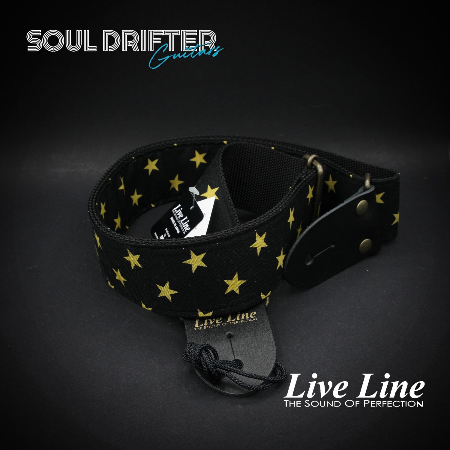 Live Line Gold Star Series 50 mm Wide Guitar Strap