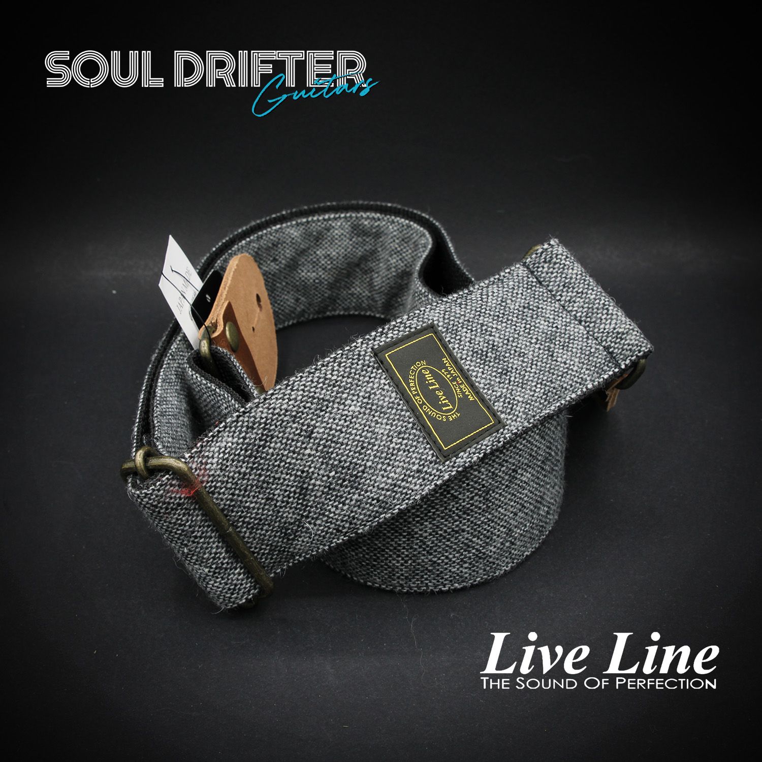 Live Line Jazz NEP Tweed 50 mm Wide Guitar Strap