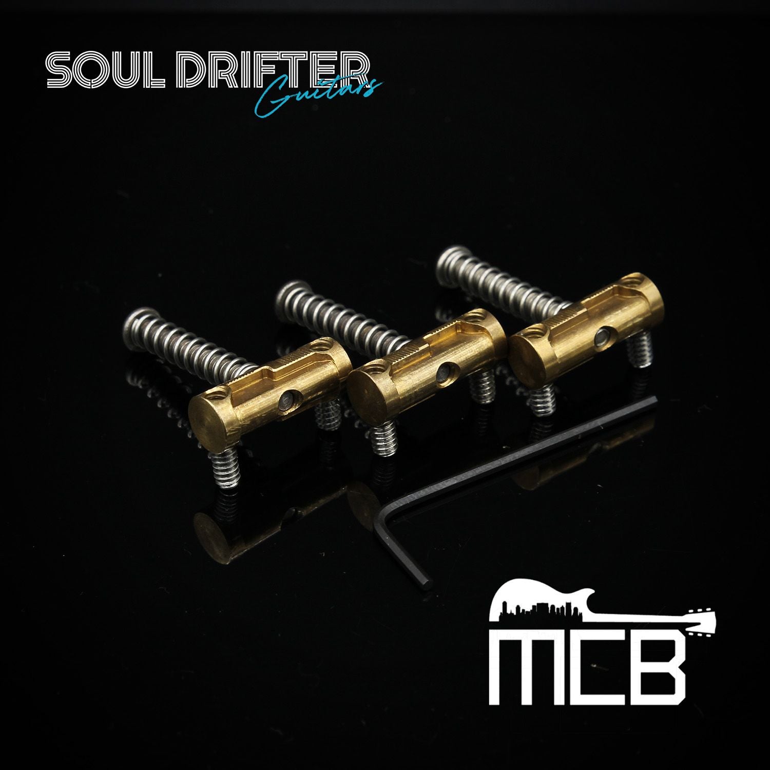 Music City Bridge Groove Master Saddles for Tele - Aged Brass