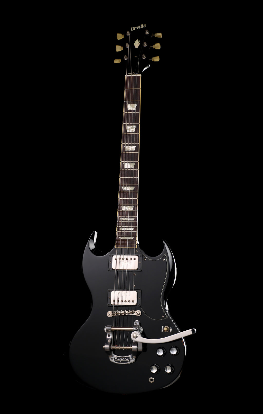 Orville SG-65 SG Ebony Gibson Pickups & Bigsby