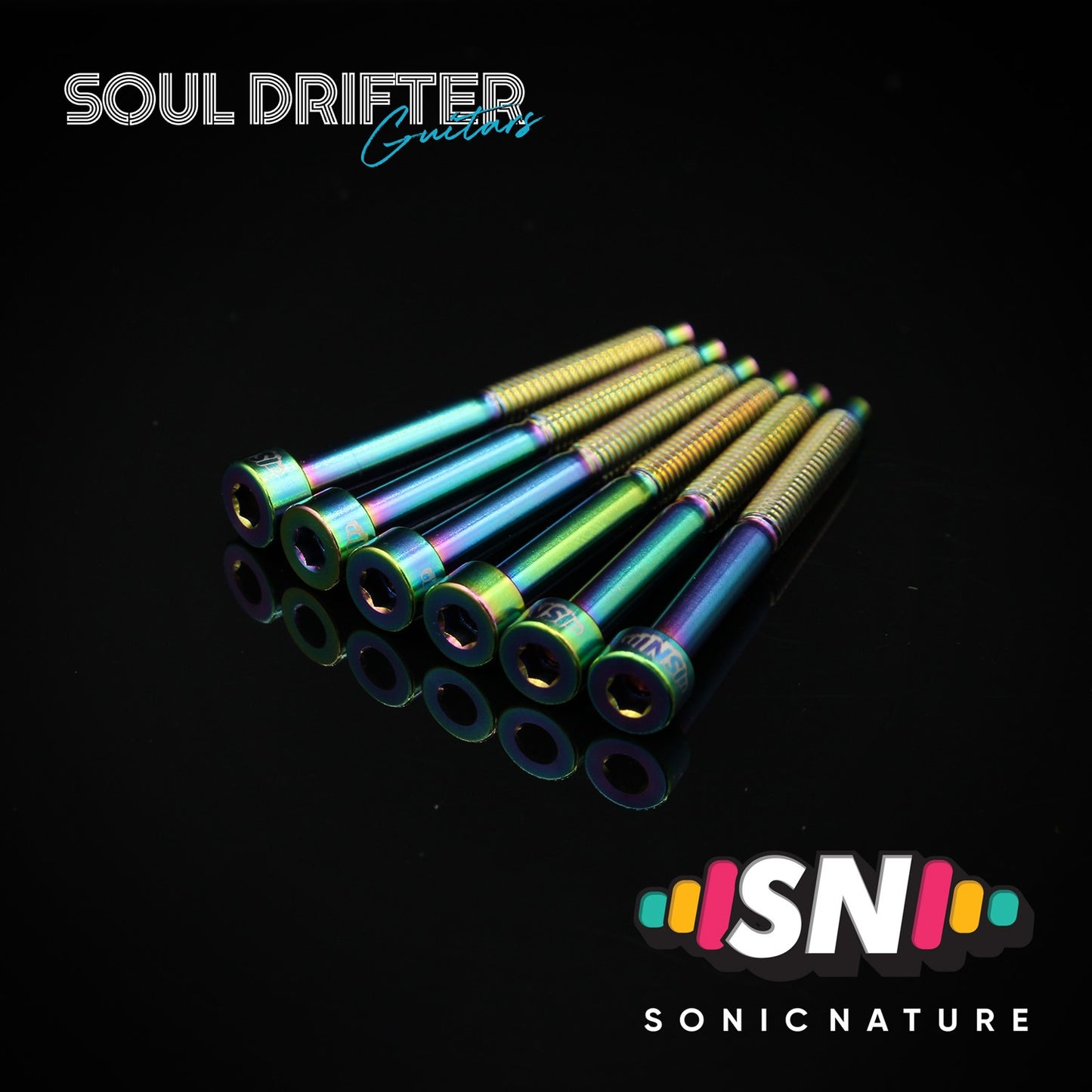 Sonic Nature GR5 Titanium String Lock Screws - Rainbow