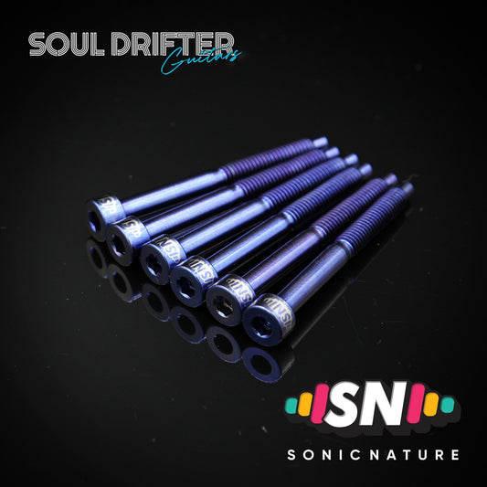 Sonic Nature GR5 Titanium String Lock Screws - Midnight Blue