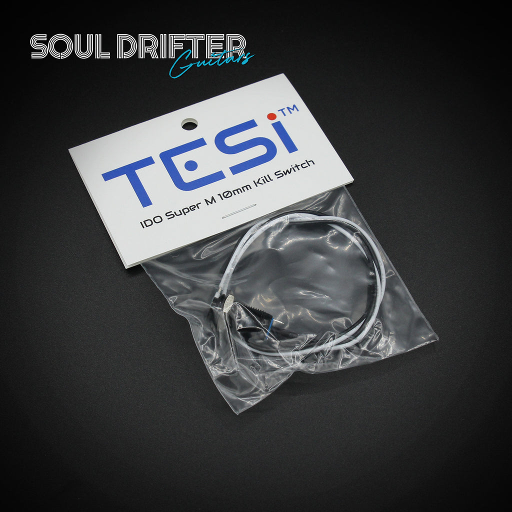 Tesi IDO Super M 10MM Metal Momentary Push Button Guitar Kill Switch - Black