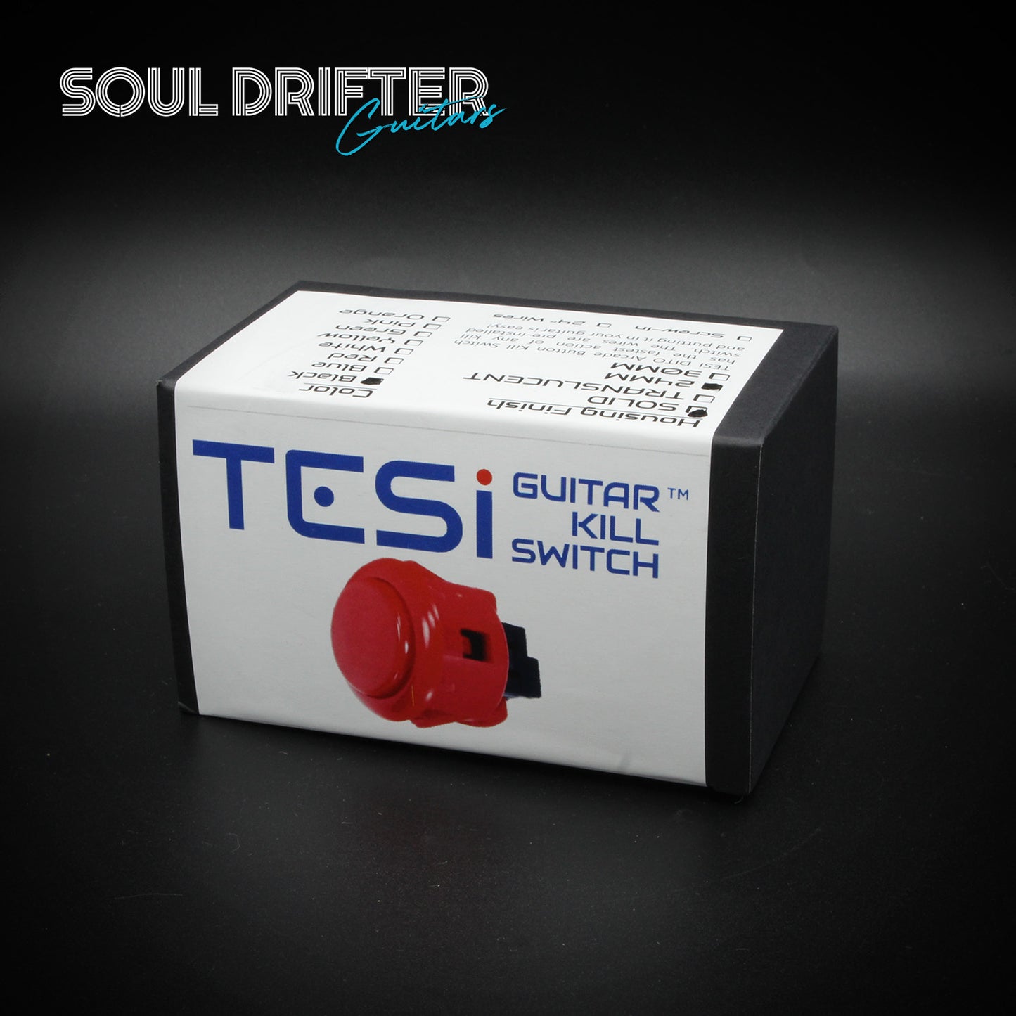 Tesi DITO 24MM Solid Arcade Push Button Guitar Kill Switch - Red