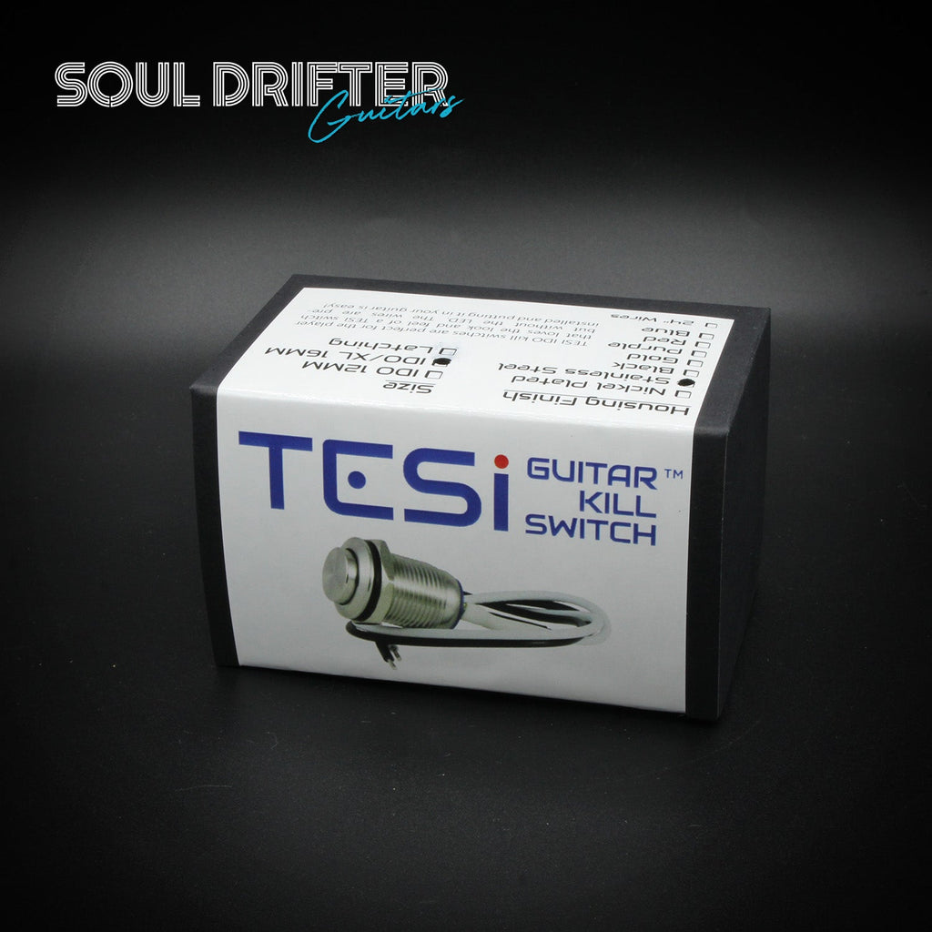 Tesi IDO XL 16MM Metal Momentary Push Button Guitar Kill Switch - Stainless Steel
