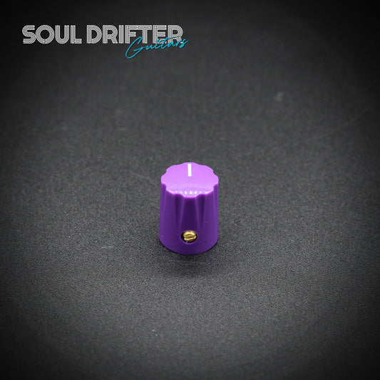 Tesi Mini Pedal Knob with Scalloped Edge and Set Screw - Purple