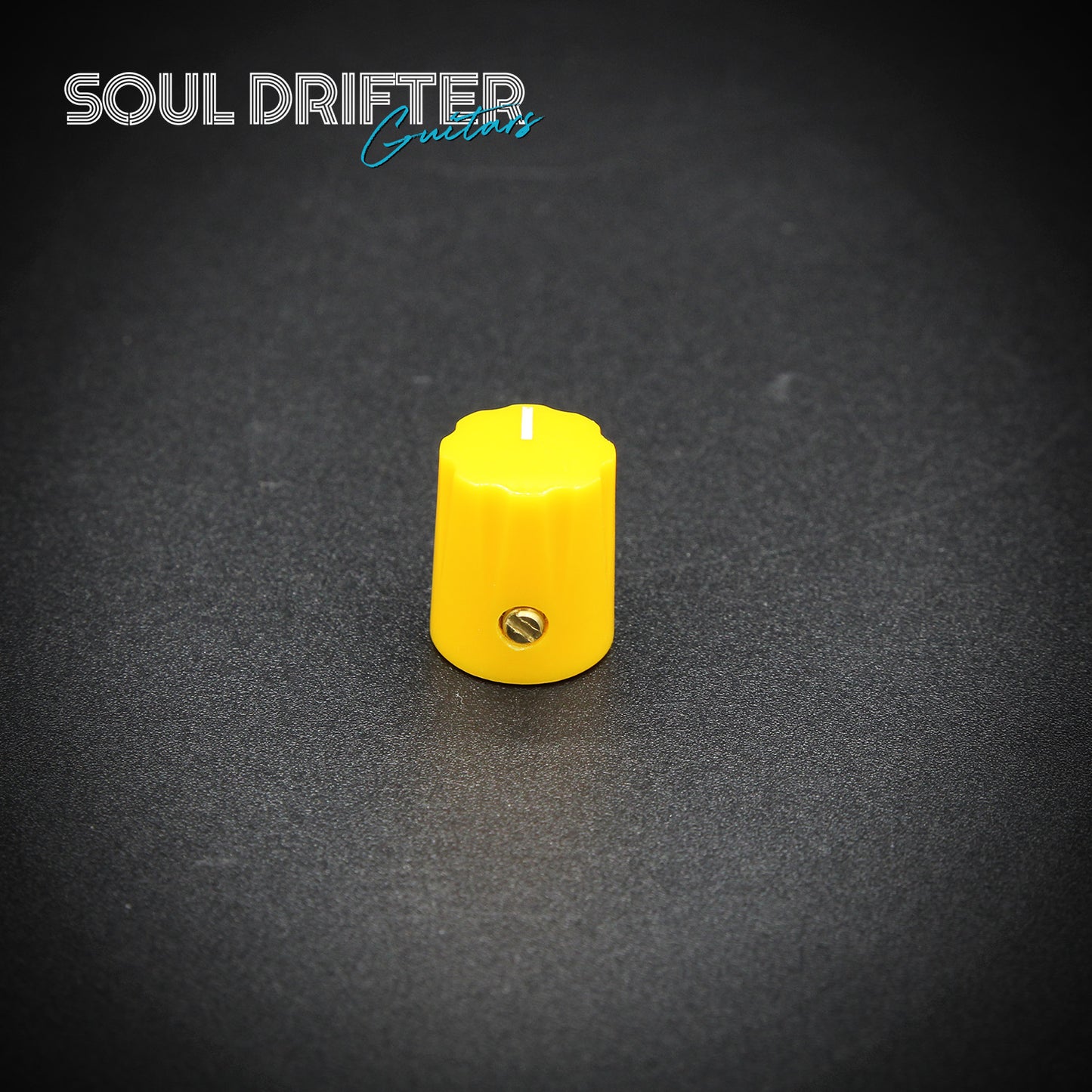 Tesi Mini Pedal Knob with Scalloped Edge and Set Screw - Yellow