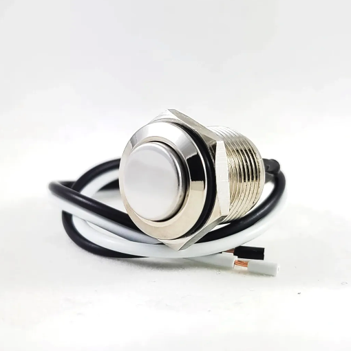 Tesi IDO XL 16MM Metal Momentary Push Button Guitar Kill Switch - Stainless Steel