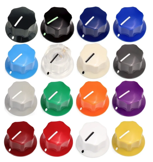 Tesi Wolfgang Guitar Knob with Brass Insert and Set Screw - Black