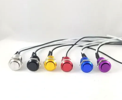 Tesi IDO Super M 10MM Metal Momentary Push Button Guitar Kill Switch - Blue