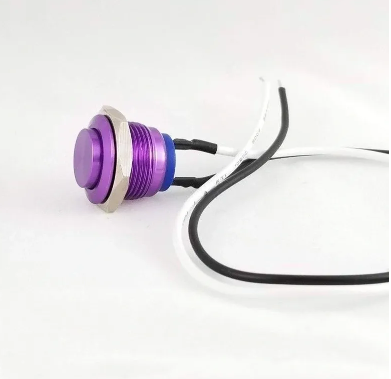 Tesi IDO XL 16MM Metal Momentary Push Button Guitar Kill Switch - Purple