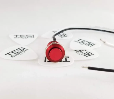 Tesi IDO 12mm Metal Momentary Push Button Guitar Kill Switch - Red