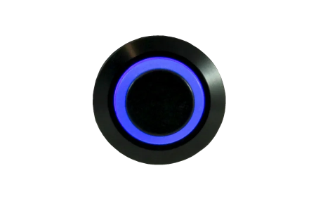 Tesi FILO 16MM Momentary LED Push Button Guitar Kill Switch Black - Blue LED