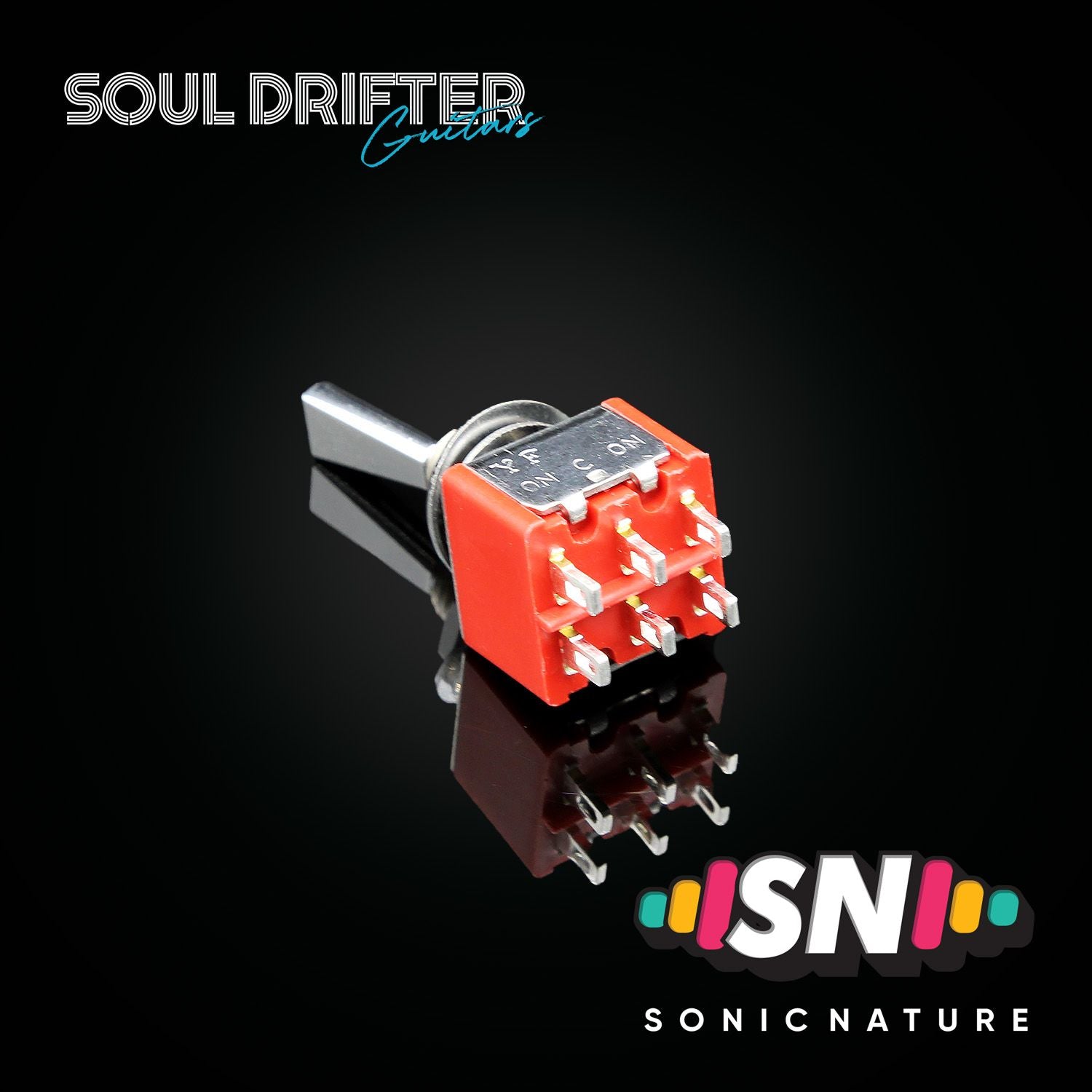 Sonic Nature 6MM Mini Toggle Switch DPDT - Chrome