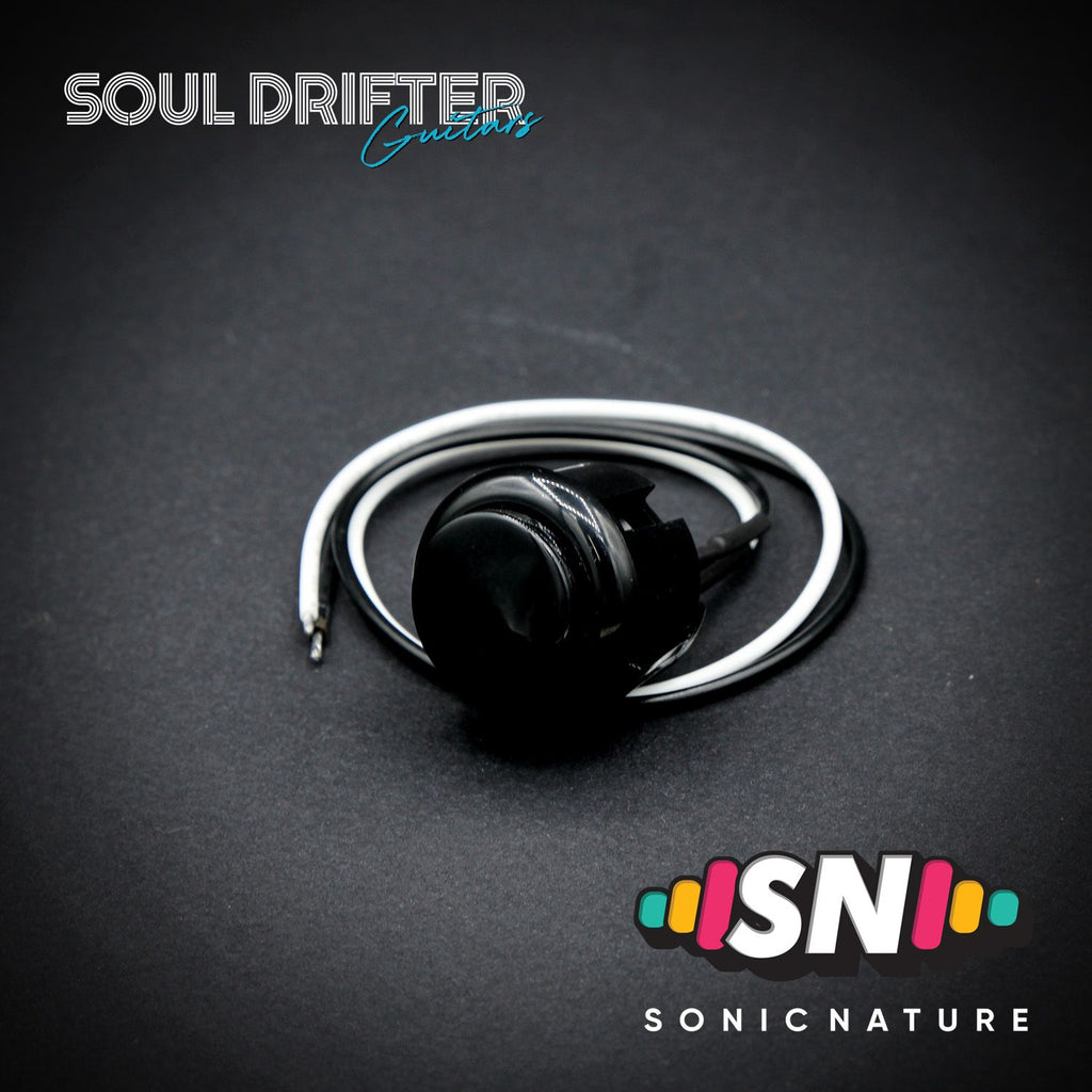 Sonic Nature Arcade Push Button Guitar Kill Switch - Black