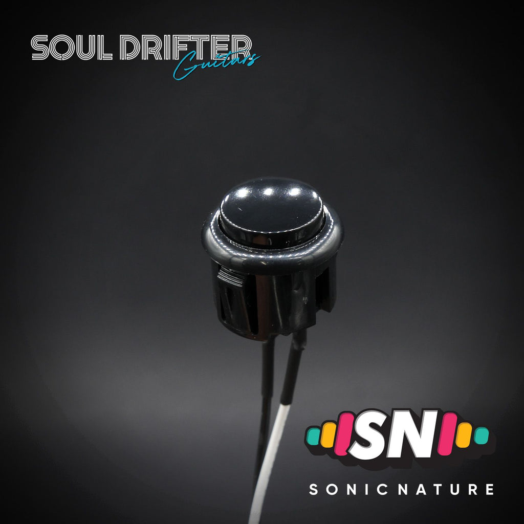 Sonic Nature Arcade Push Button Guitar Kill Switch - Black