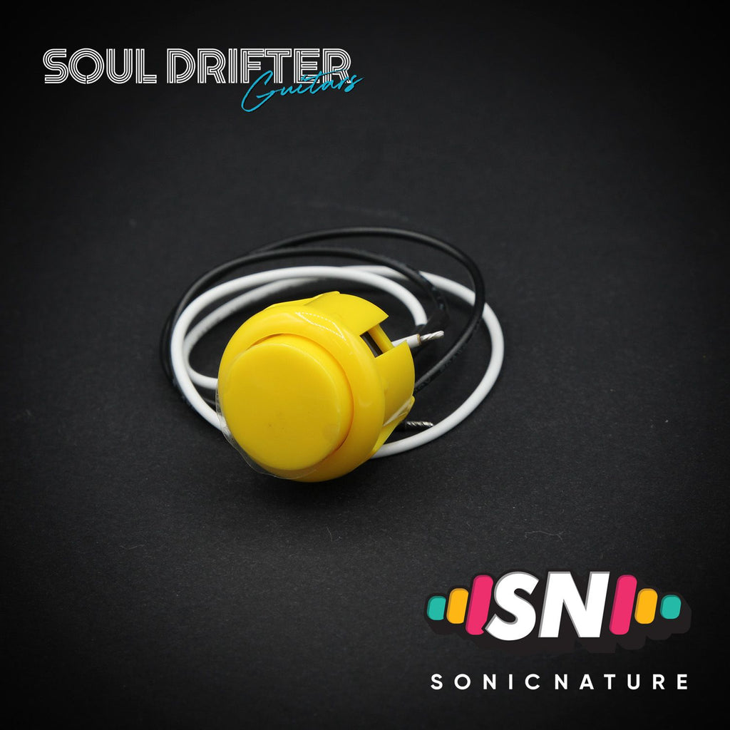 Sonic Nature Arcade Push Button Guitar Kill Switch - Yellow