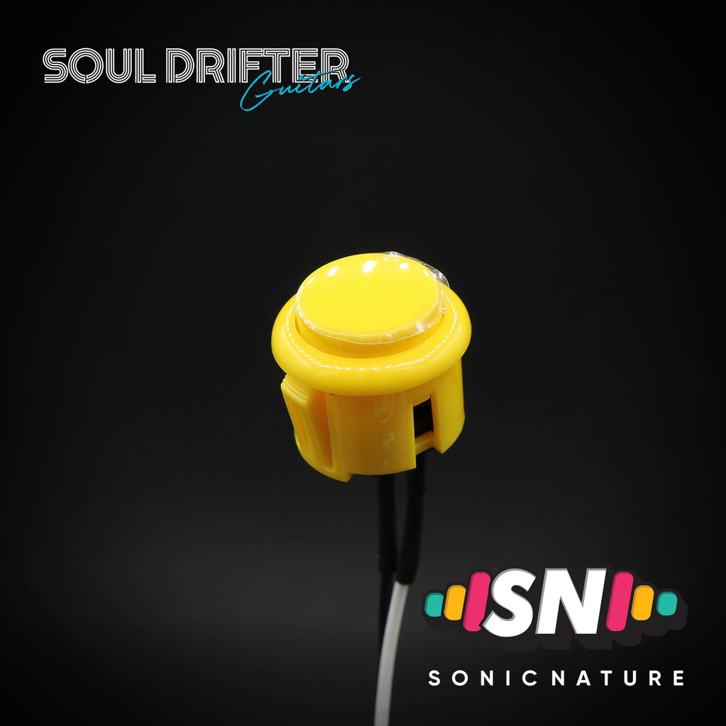 Sonic Nature Arcade Push Button Guitar Kill Switch - Yellow