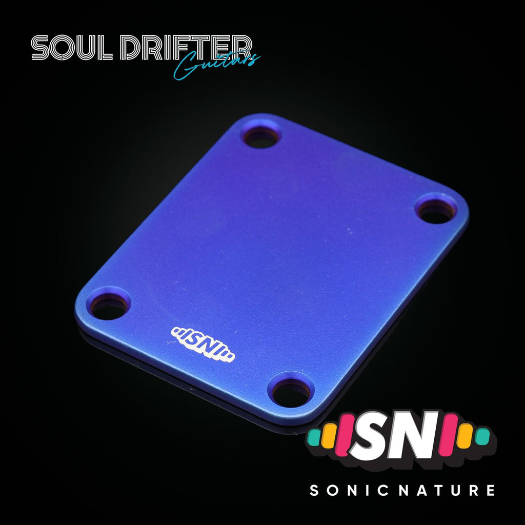 Sonic Nature GR2 Pure Titanium Neck Plate - Blue Flame