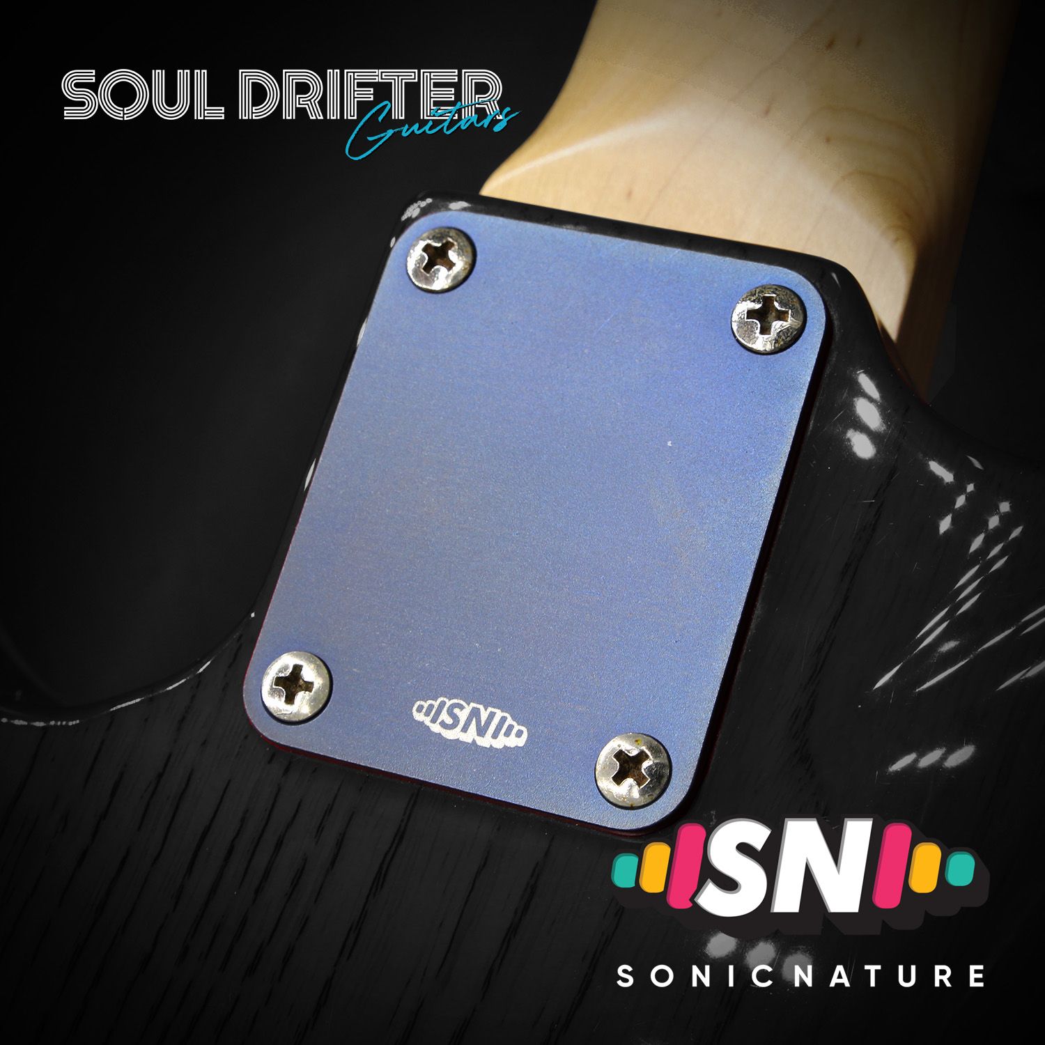 Sonic Nature GR2 Pure Titanium Neck Plate - Dark Blue