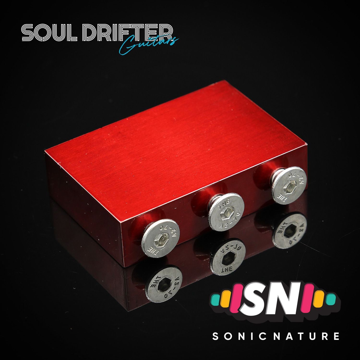 Sonic Nature GR5 Titanium Block for Floyd (34 mm) - Red