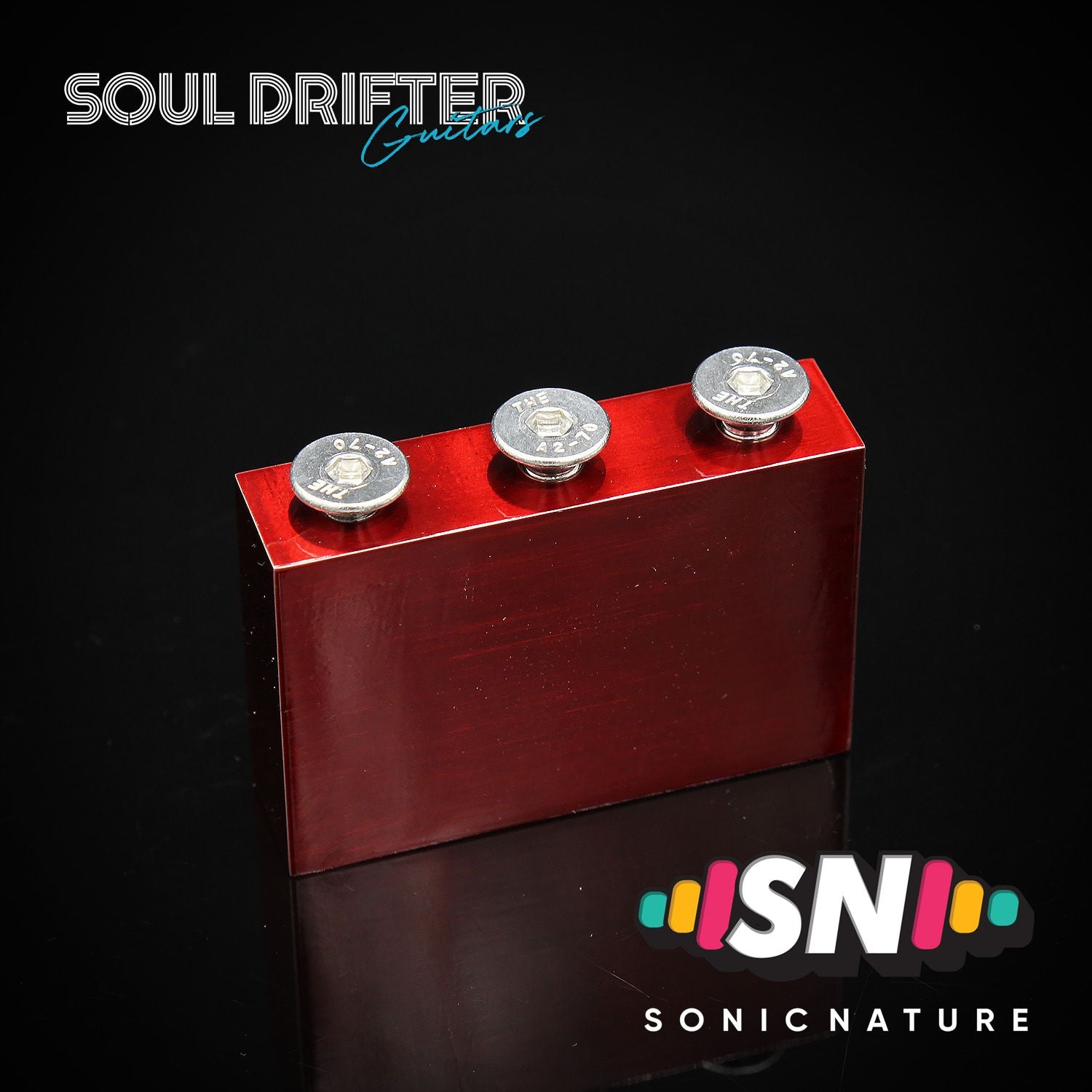 Sonic Nature GR5 Titanium Block for Floyd (34 mm) - Red