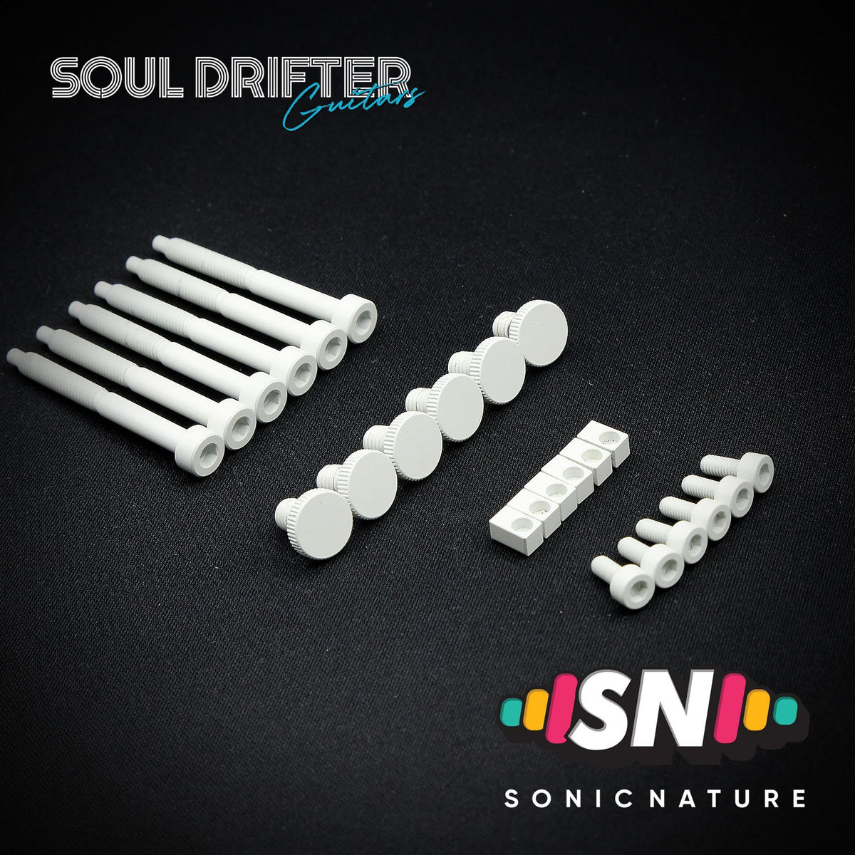 Sonic Nature GR5 Titanium Bridge Hardware Pack for Floyd - White