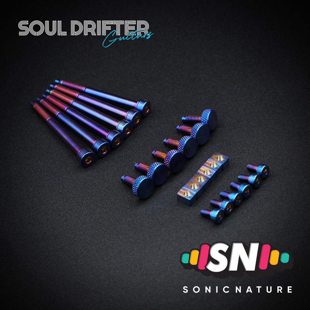 Sonic Nature GR5 Titanium Bridge Hardware Pack for GE1996T - Blue Flame