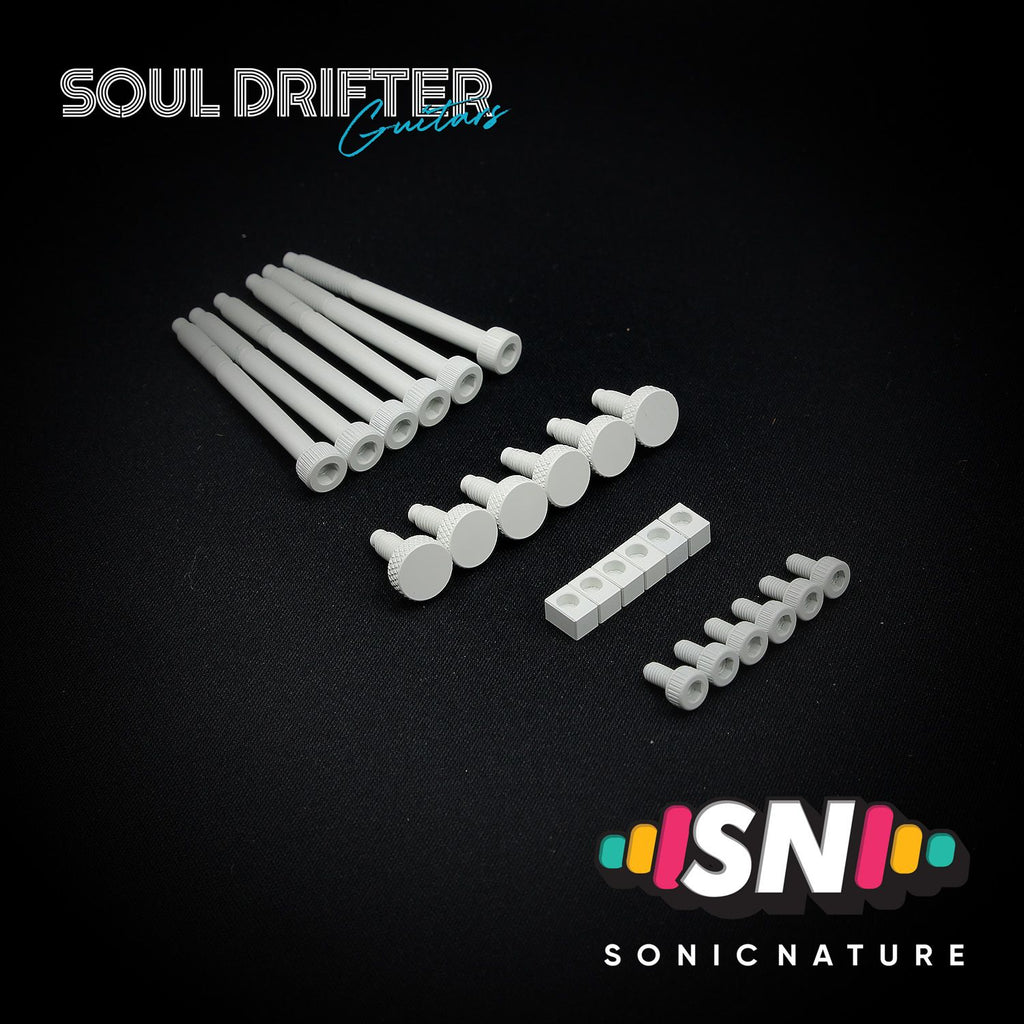 Sonic Nature GR5 Titanium Bridge Hardware Pack for GE1996T - White