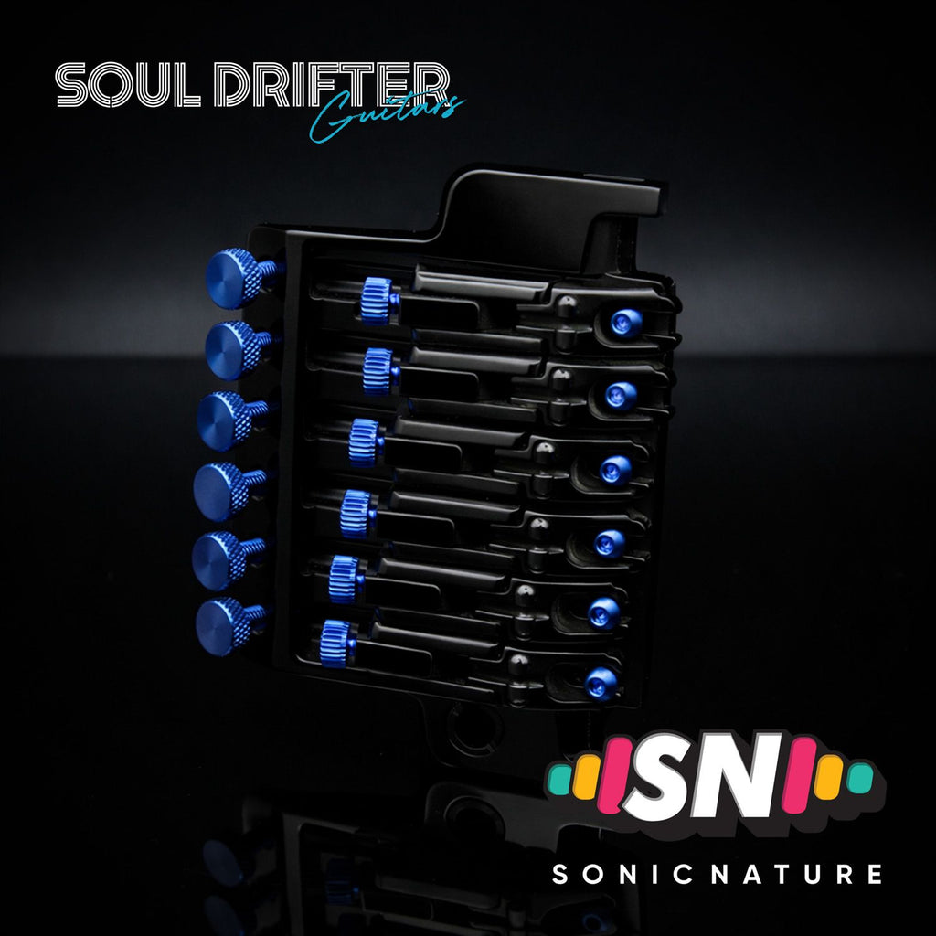 Sonic Nature GR5 Titanium Bridge Hardware Pack for Ibanez Edge - Blue