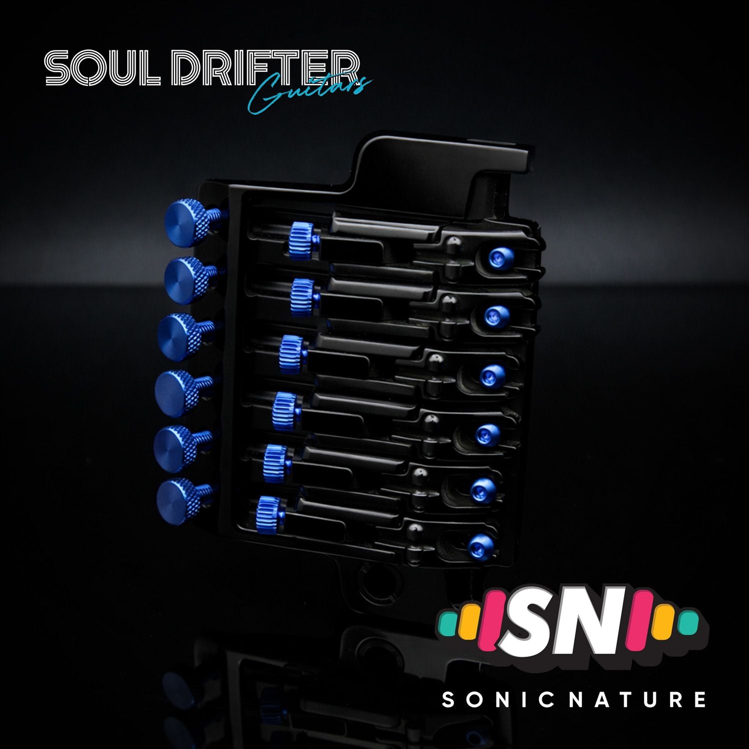 Sonic Nature GR5 Titanium Bridge Hardware Pack for Ibanez Edge - Blue