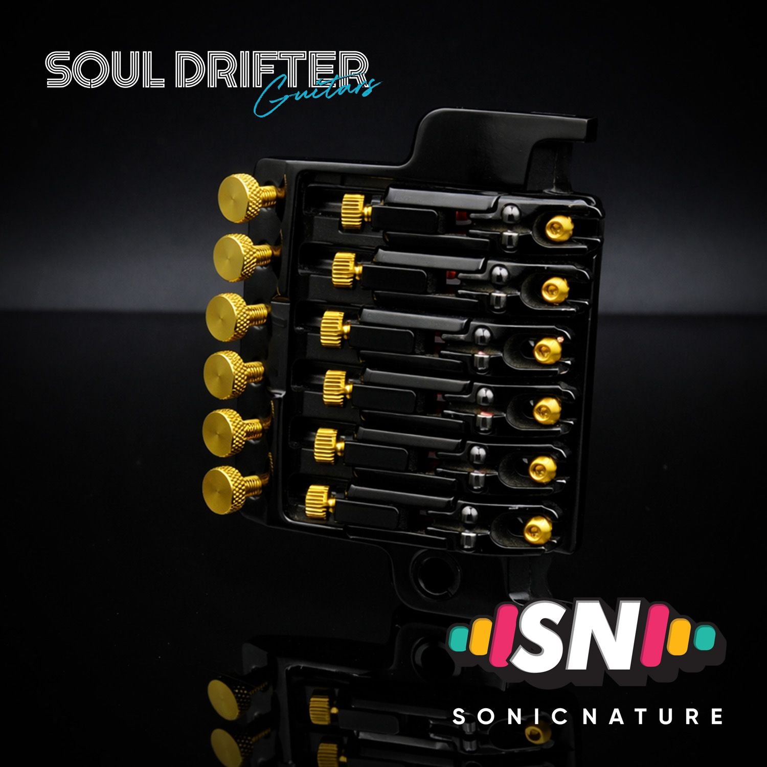 Sonic Nature GR5 Titanium Bridge Hardware Pack for Ibanez Edge - Gold