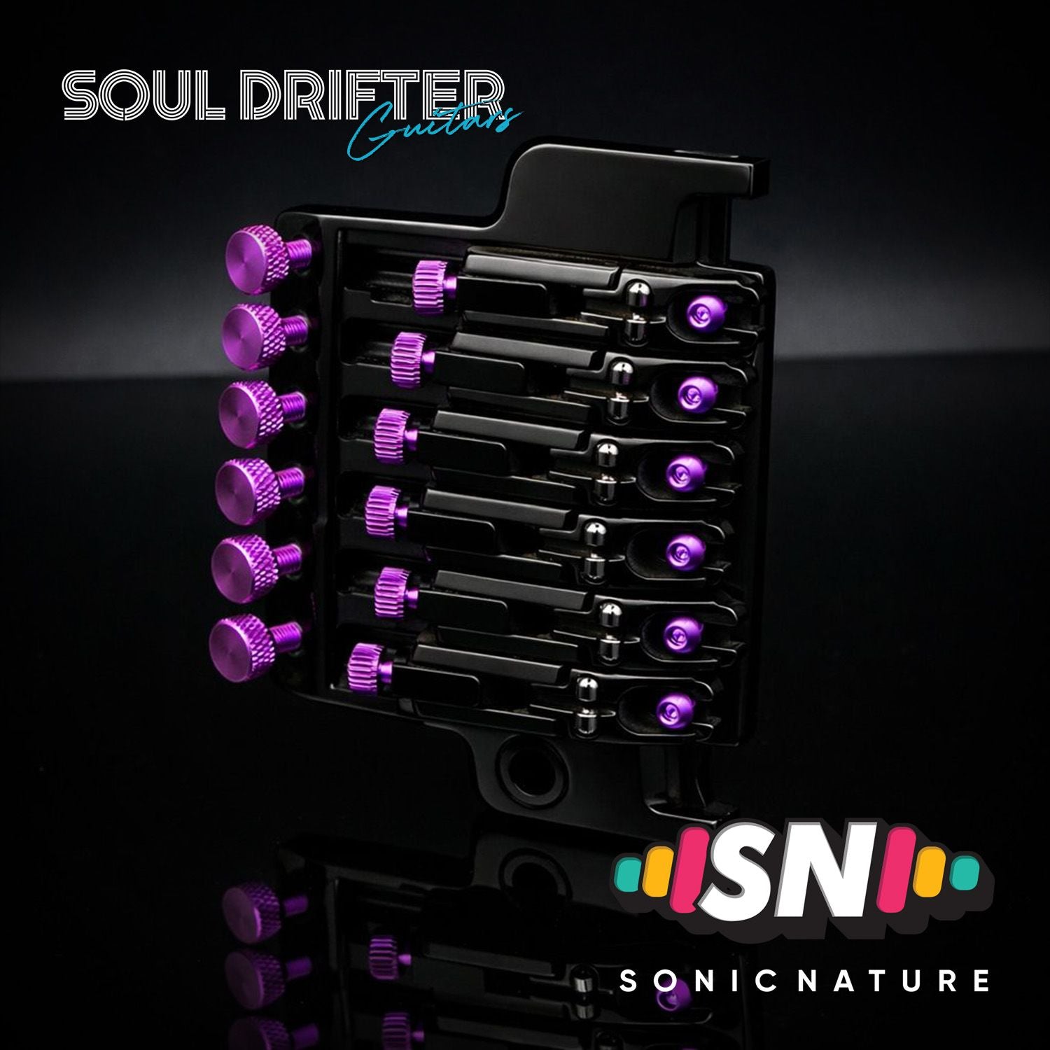 Sonic Nature GR5 Titanium Bridge Hardware Pack for Ibanez Edge - Purple