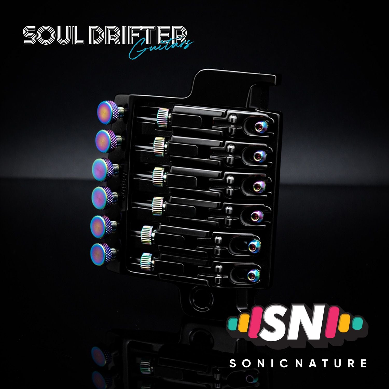 Sonic Nature GR5 Titanium Bridge Hardware Pack for Ibanez Edge - Rainbow
