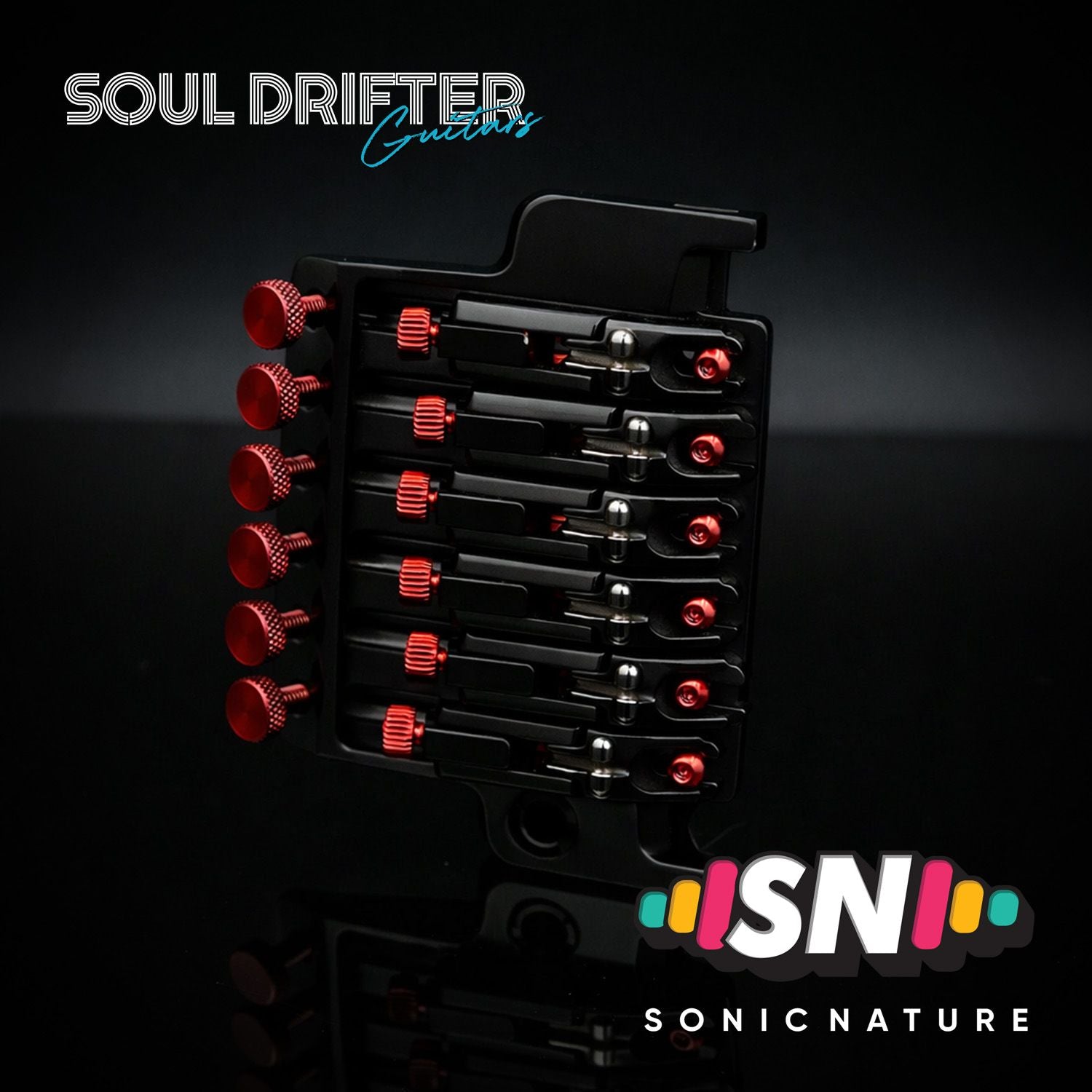 Sonic Nature GR5 Titanium Bridge Hardware Pack for Ibanez Edge - Red