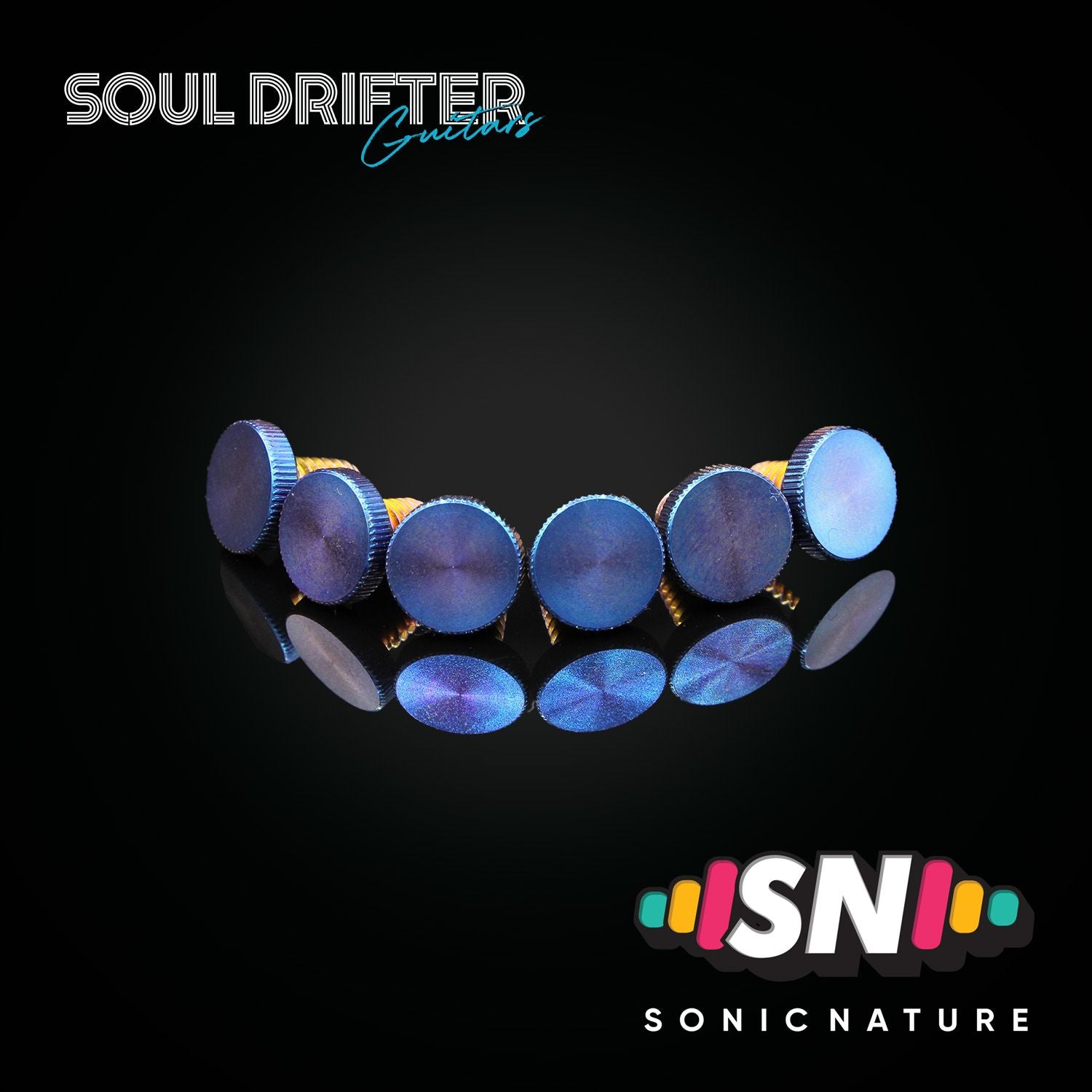 Sonic Nature GR5 Titanium Fine-Tuning Screws for Floyd - Blue Flame