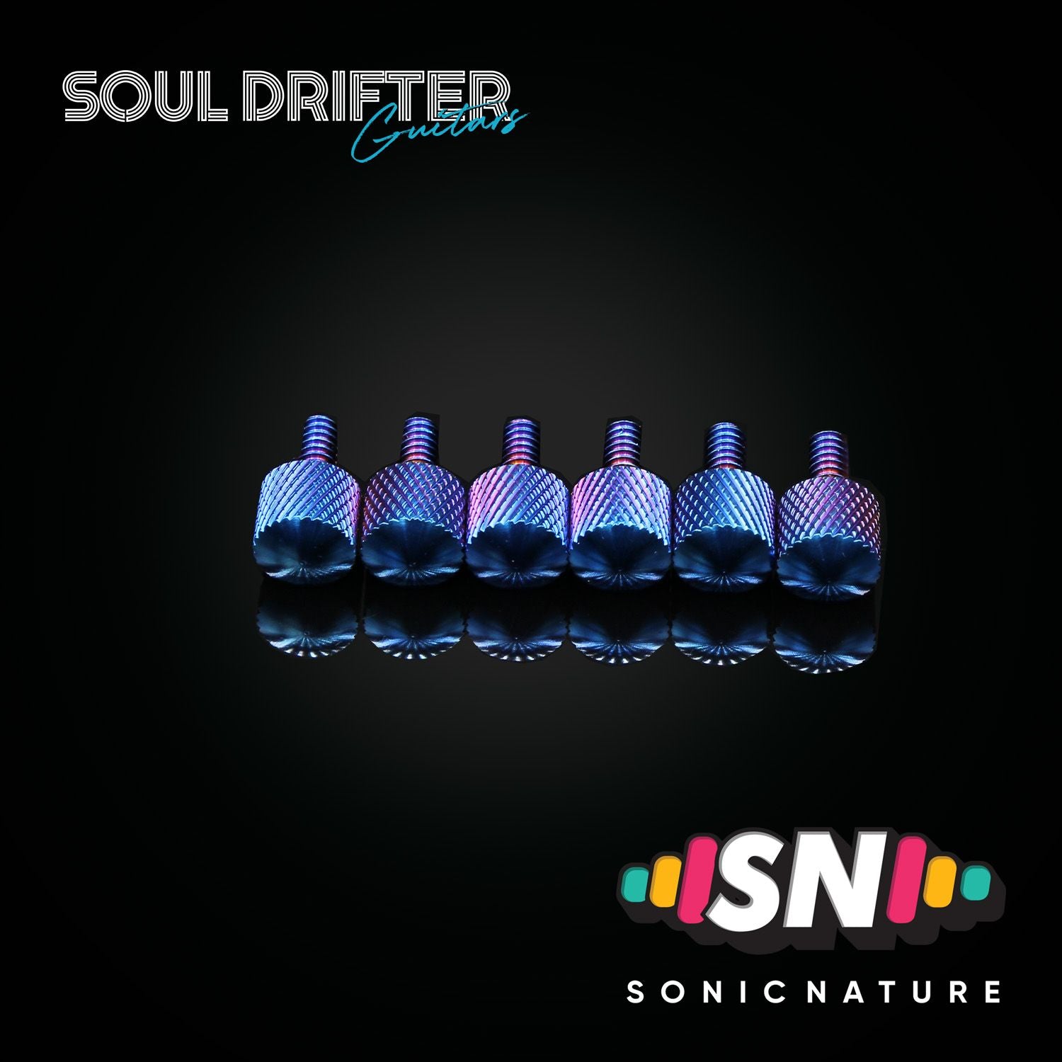 Sonic Nature GR5 Titanium Fine-Tuning Screws for Kahler - Blue Flame