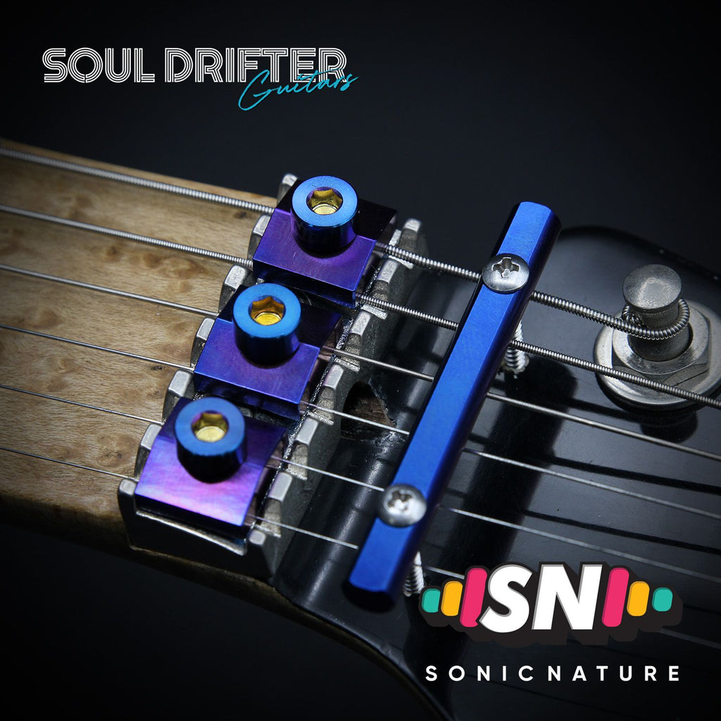 Sonic Nature GR5 Titanium Headstock Pack - Blue Flame