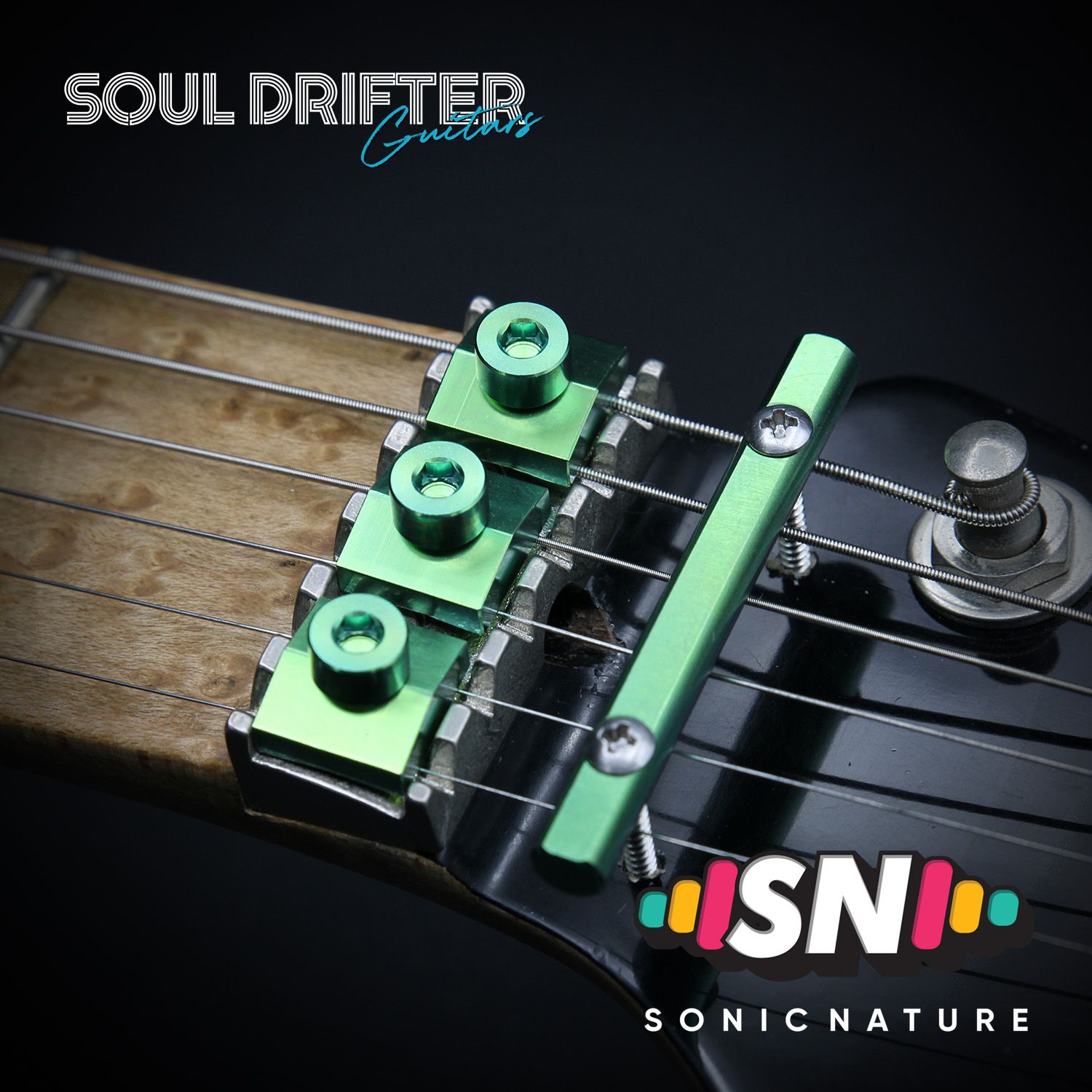 Sonic Nature GR5 Titanium Headstock Pack - Green